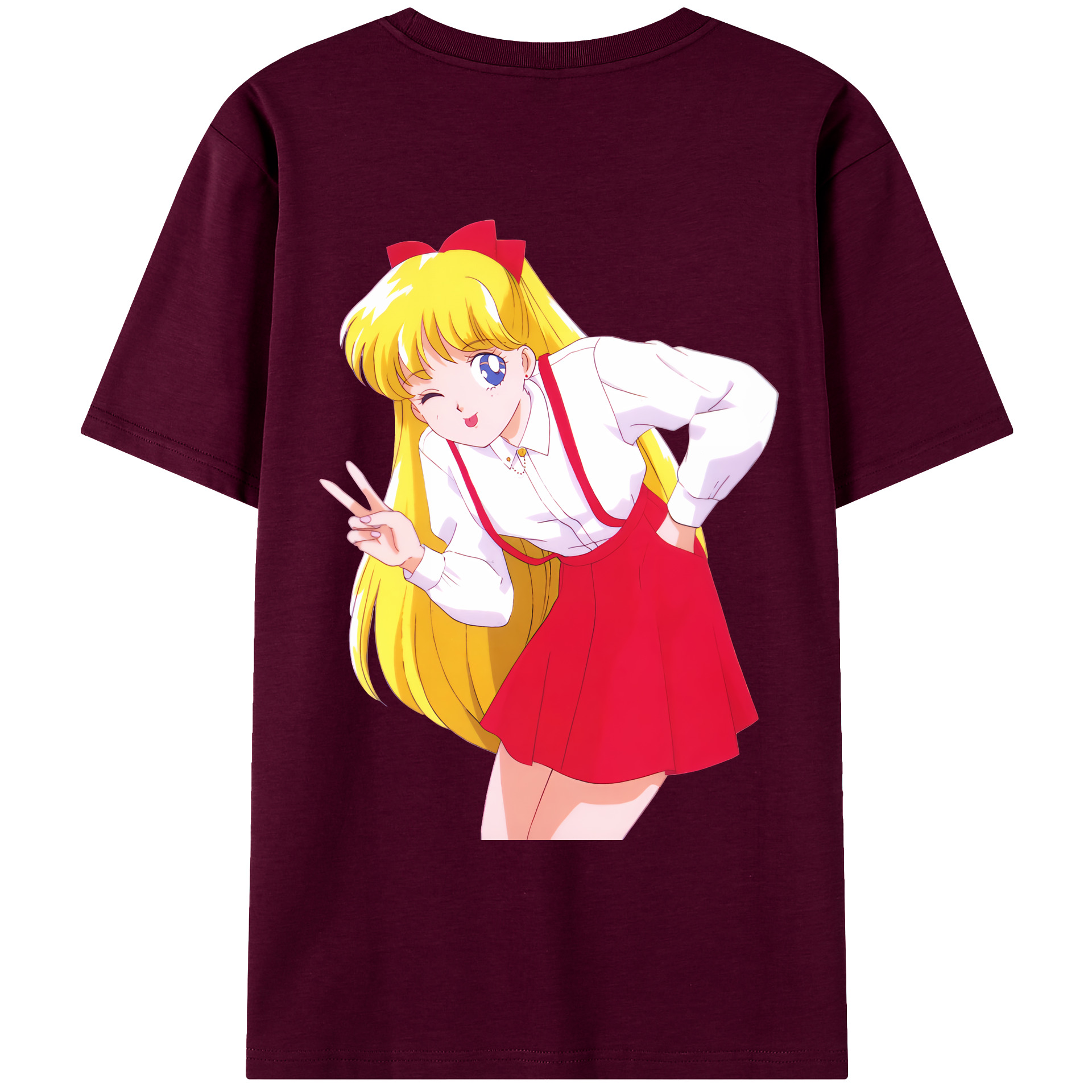 （画像用） 美少女戦士セーラームーン 愛野 美奈子 あいの みなこ Sailor Moon Aino Minako レディース半袖Tシャツ(バックプリント)